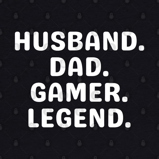 Gamer Dad Gift, Husband Dad Gamer Legend, Gaming Dad Shirt, Nerd Shirt, Gamer Gifts for Him, Father's Day Gift from Wife, Video Game Tee Men by Kittoable